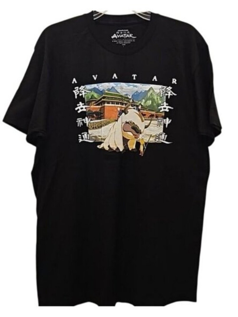 Avatar The Last Airbender T-shirt Unisex Large Black New Cotton Anime Graphic